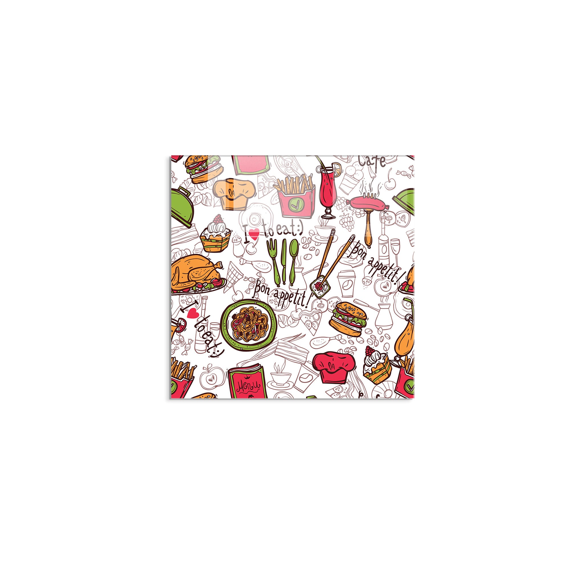 Quadro Decorativo em Vidro Temperado 60x60 cm (4 mm) – Multicolor – Modelo 2009 – Ref. 695CRS1122