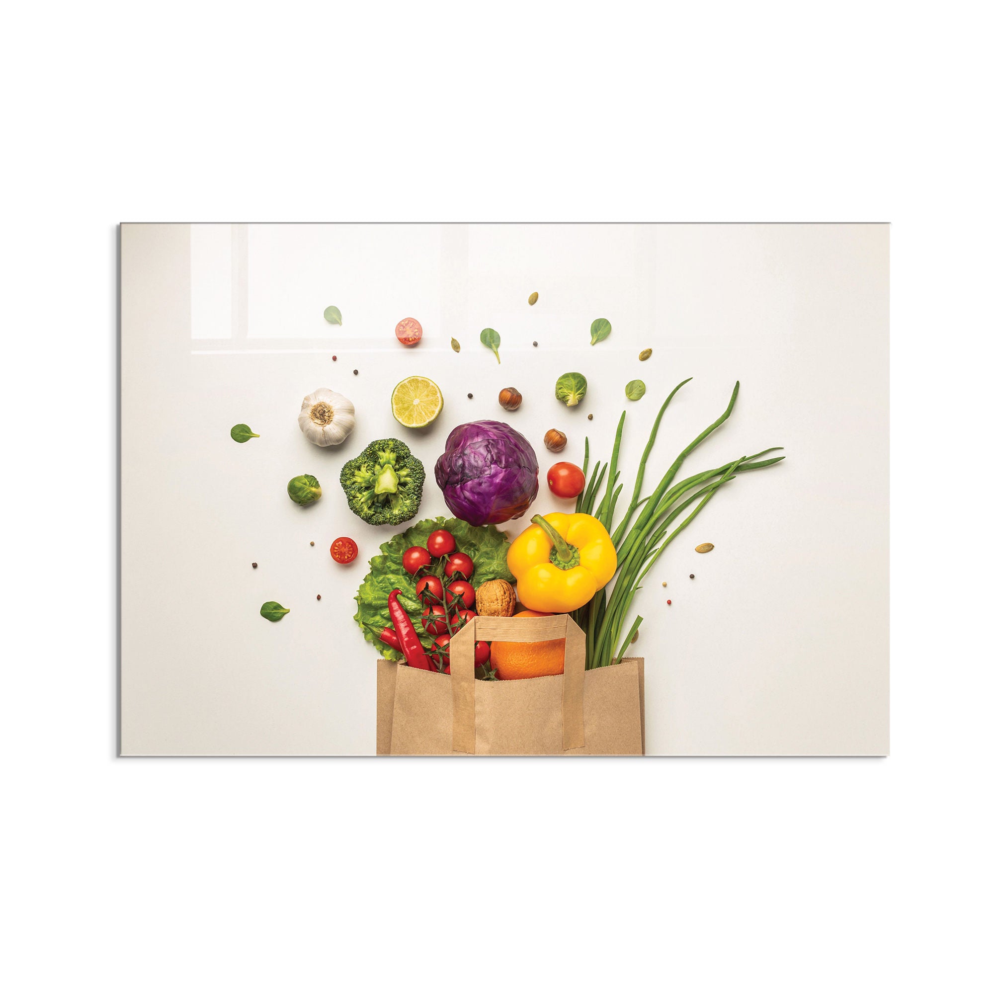 Quadro Decorativo em Vidro Temperado Multicolor 50x70cm - Arte Moderna para Decoração de Interiores