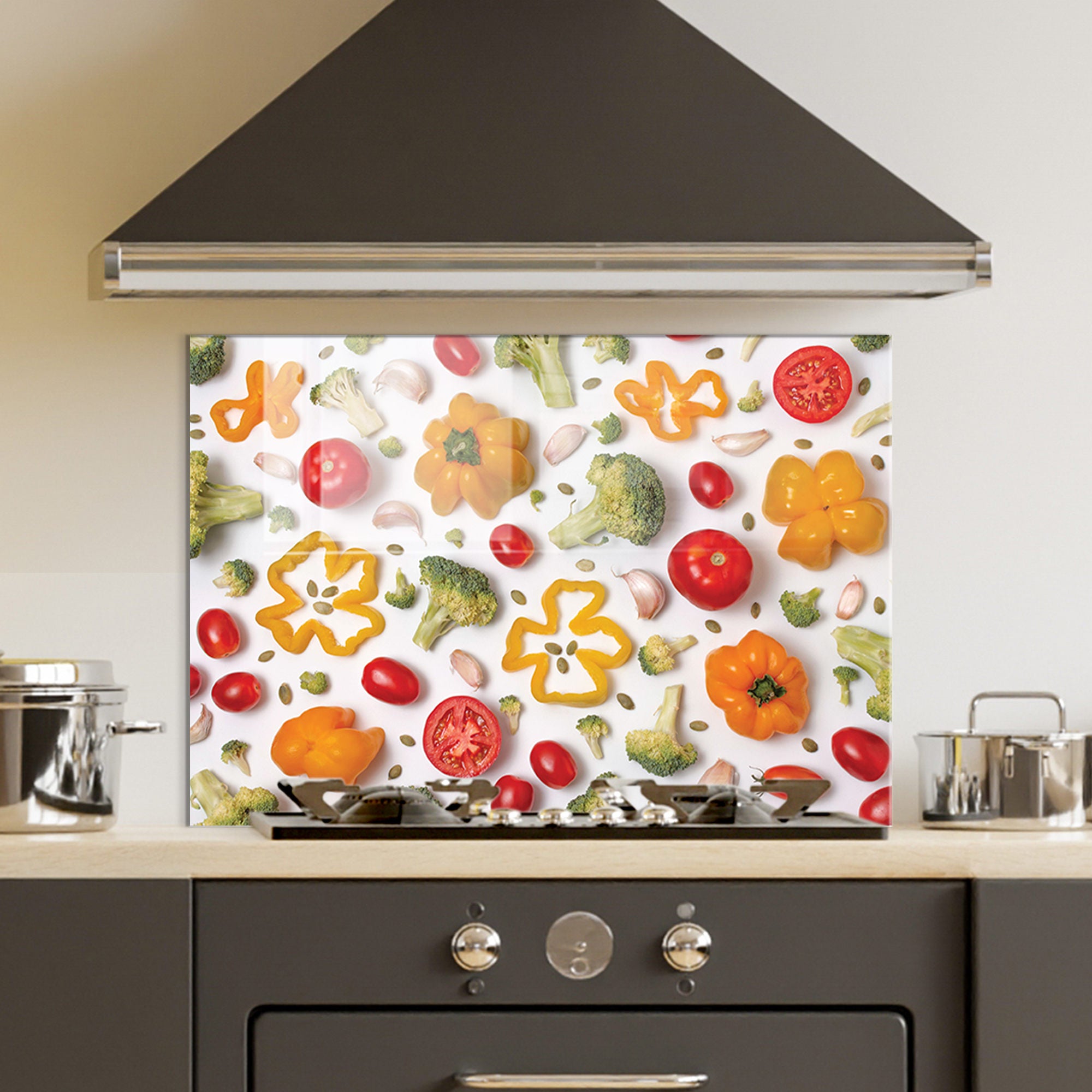 Arte Decorativa em Vidro Temperado Multicolor 70x100cm - Pintura Moderna de Alta Qualidade