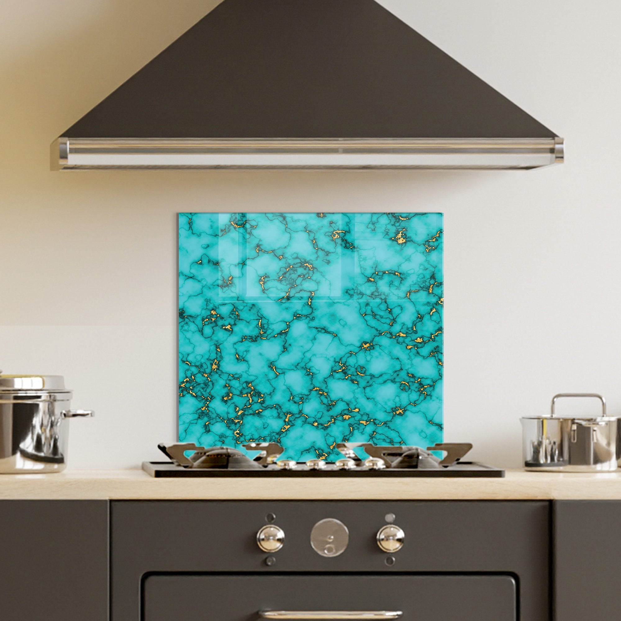 Quadro Decorativo em Vidro Temperado Multicolor 60x60cm - Arte Moderna para Decoração de Interiores