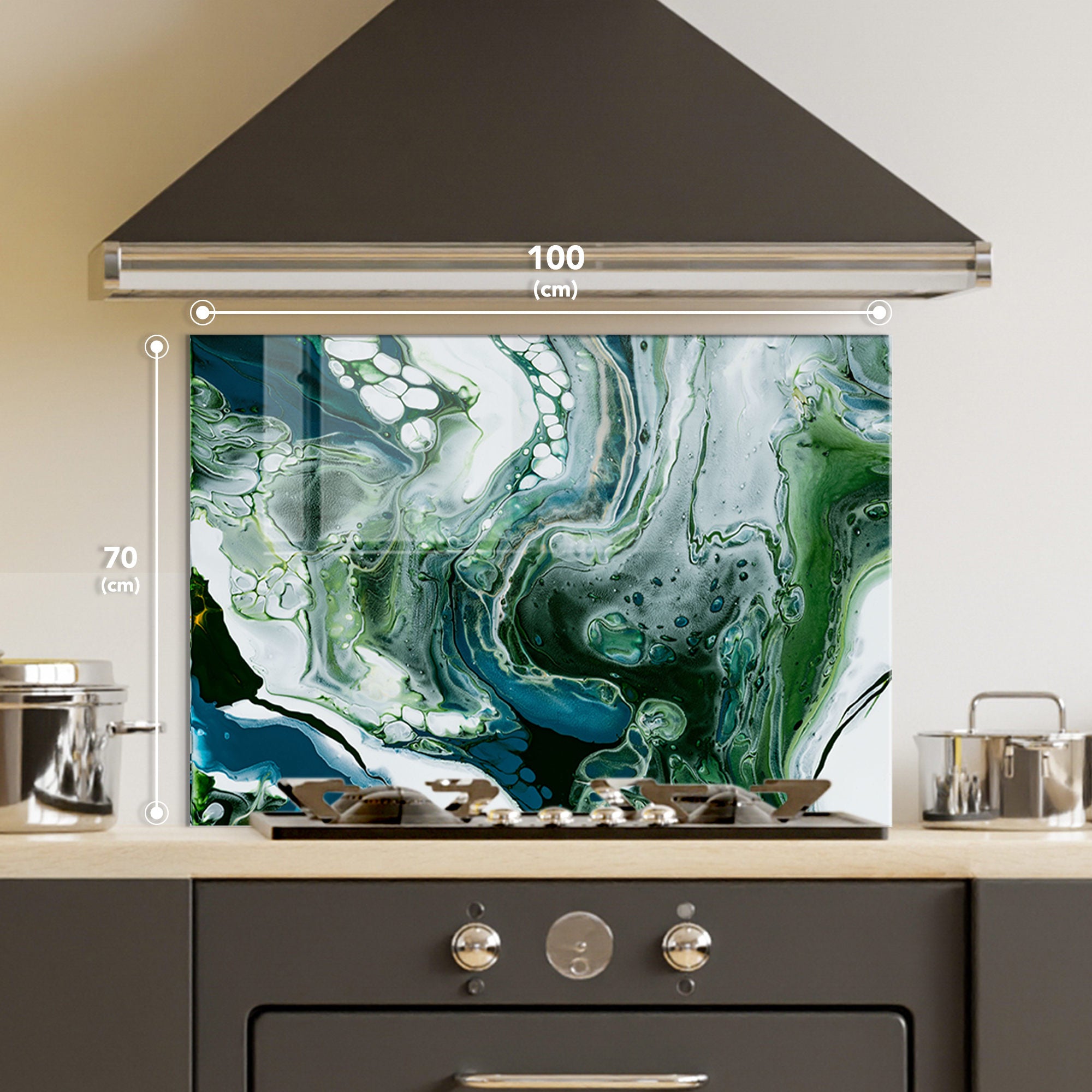 Arte Decorativa em Vidro Temperado Multicolor 70x100cm - Pintura Moderna de Alta Qualidade