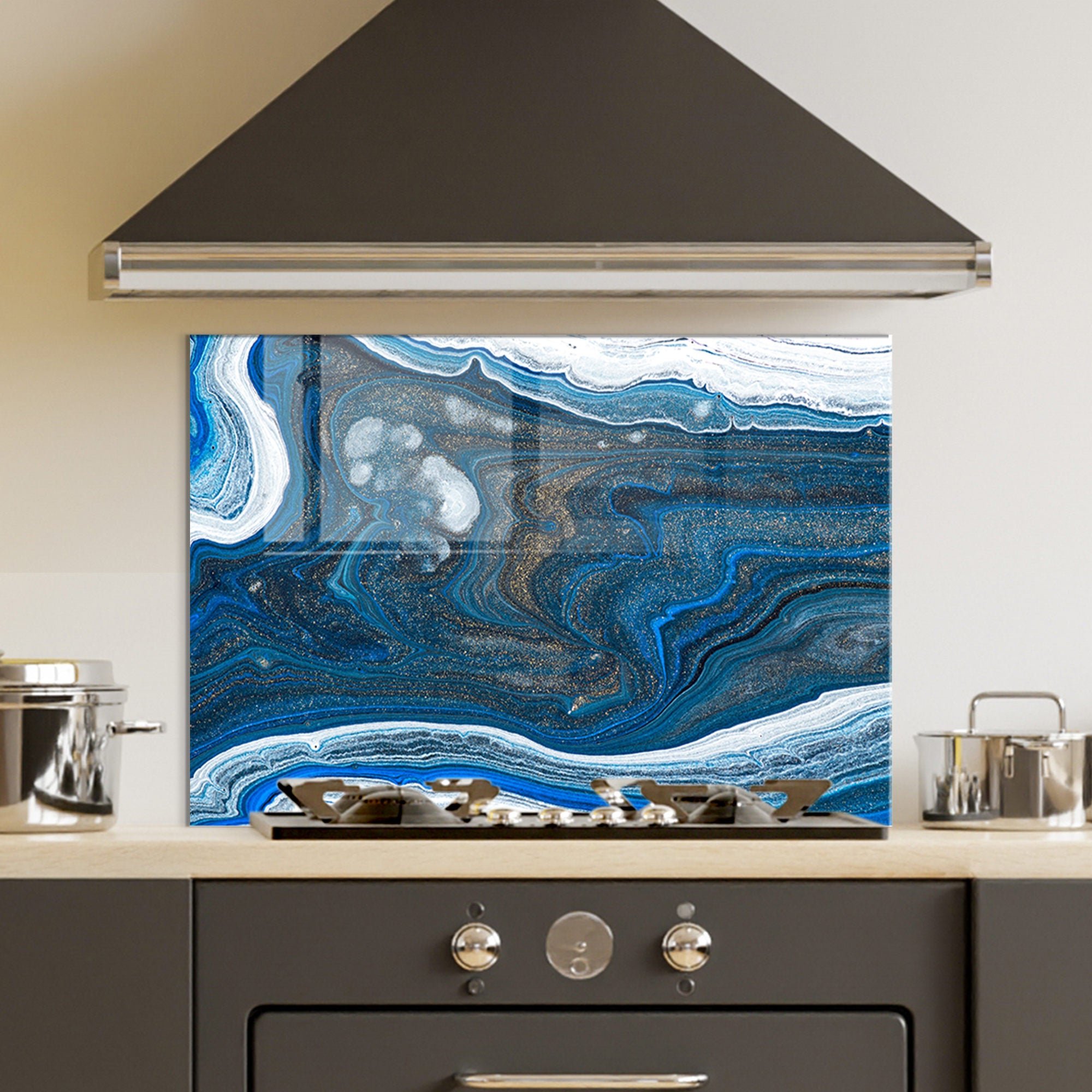 Arte Decorativa em Vidro Temperado Multicolor 70x100cm - Pintura Moderna de Alta Qualidade