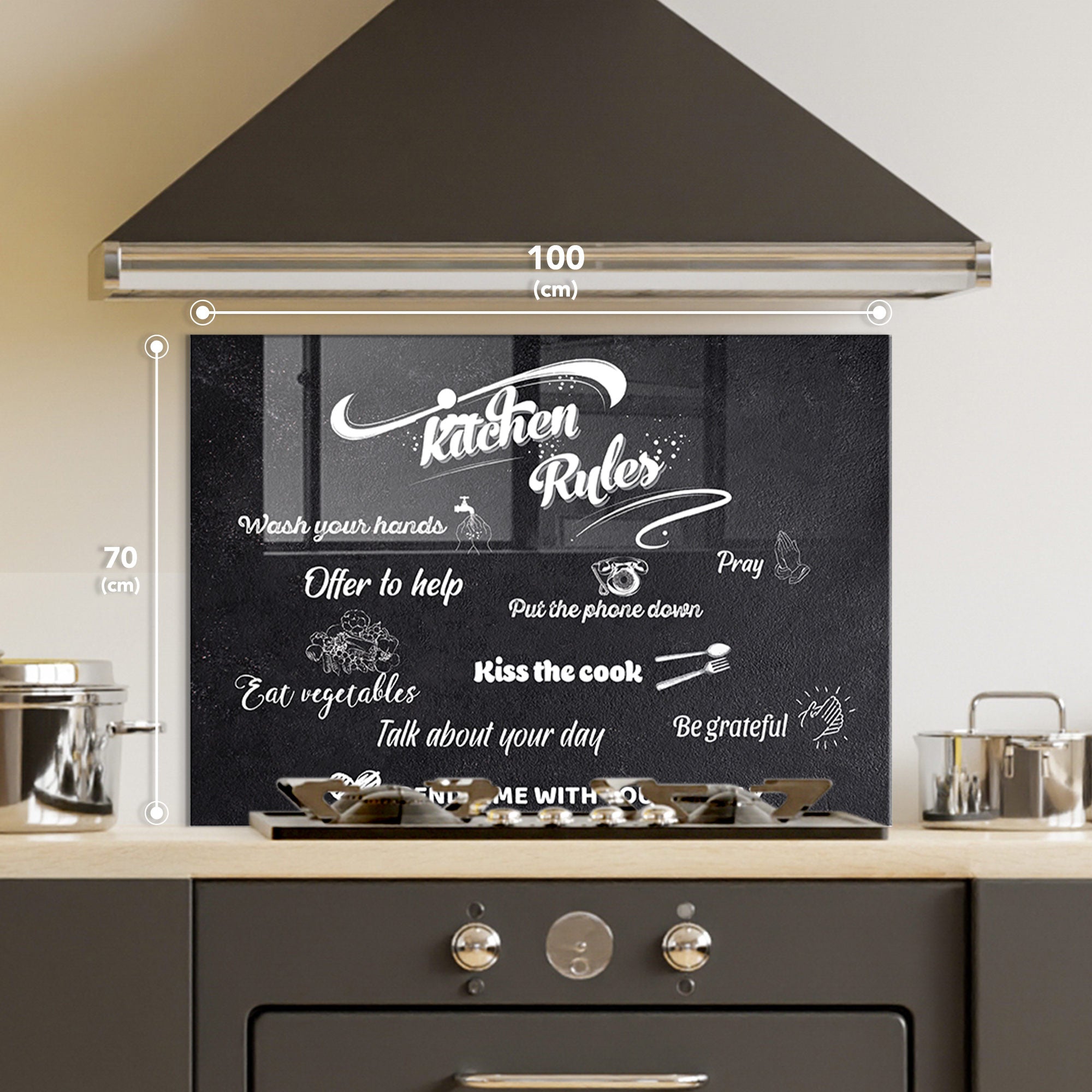 Arte Decorativa em Vidro Temperado Multicolor 70x100cm - Pintura Moderna de Alta Qualidade