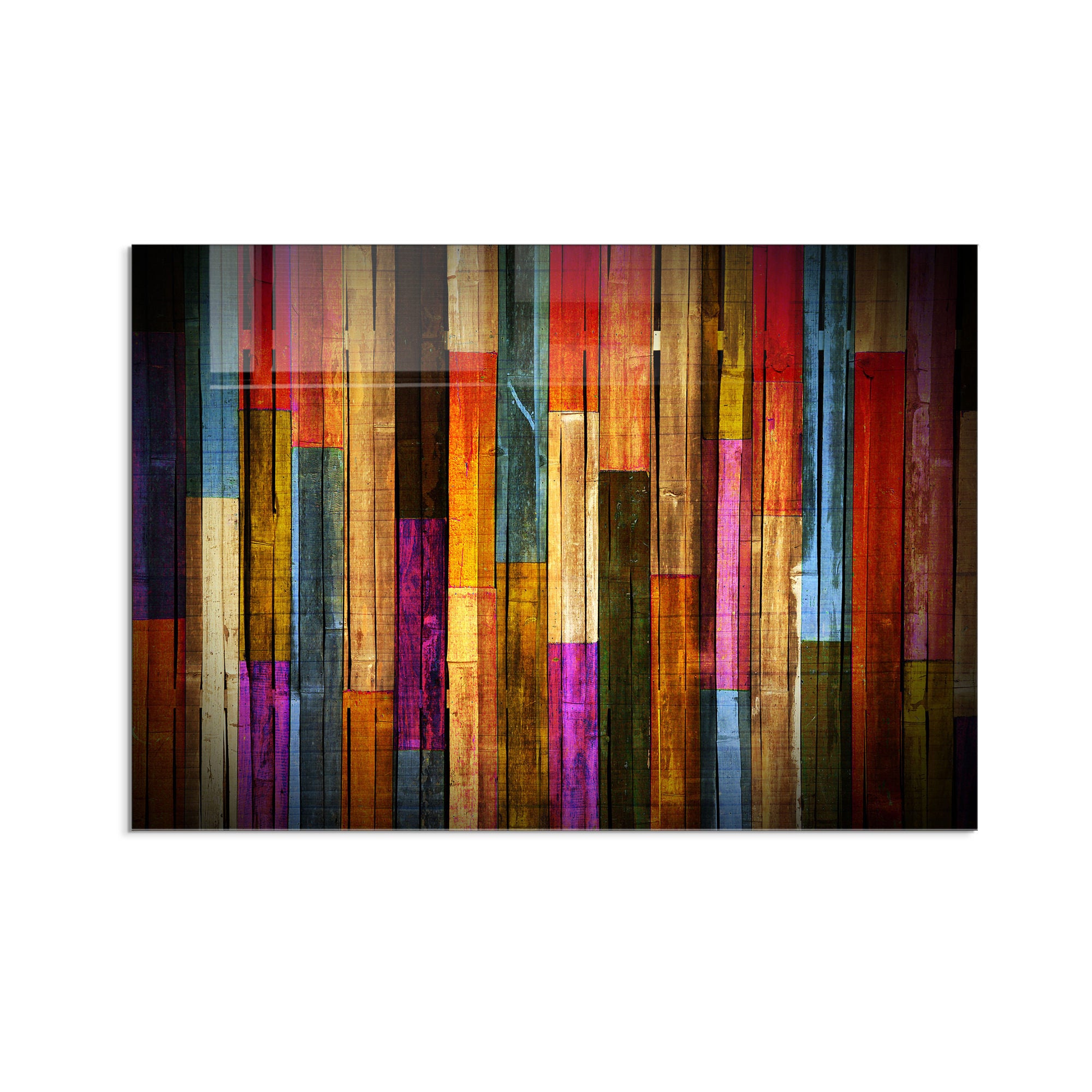 Arte Decorativa em Vidro Temperado Multicolor 70x100cm - Pintura Moderna de Alta Qualidade