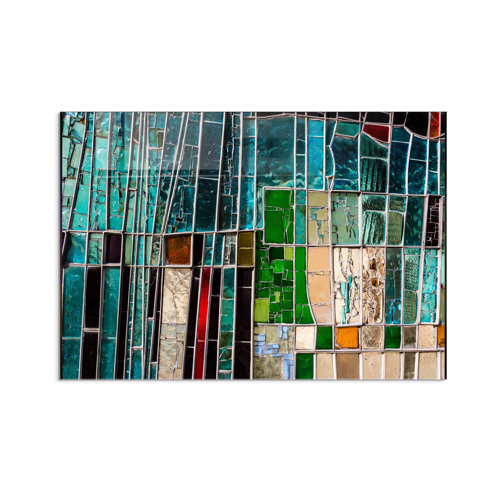 Quadro Decorativo em Vidro Temperado Multicolor 50x70cm - Arte Moderna para Decoração de Interiores