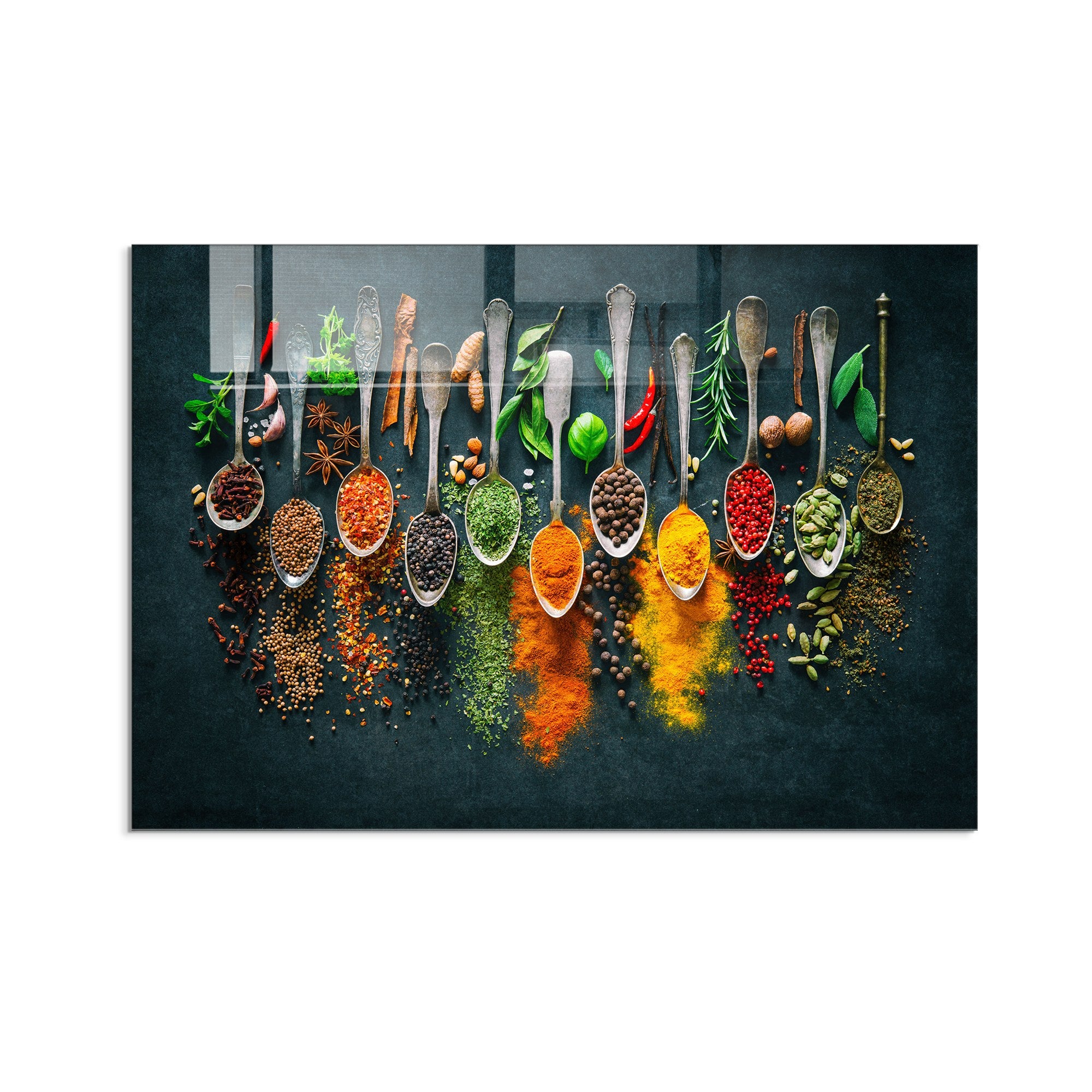 Quadro Decorativo em Vidro Temperado Multicolor 50x70cm - Arte Moderna para Decoração de Interiores