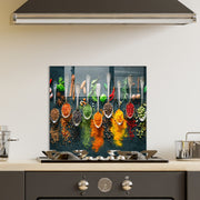 Arte Decorativa em Vidro Temperado Multicolor 60x60cm - Pintura Moderna para Parede