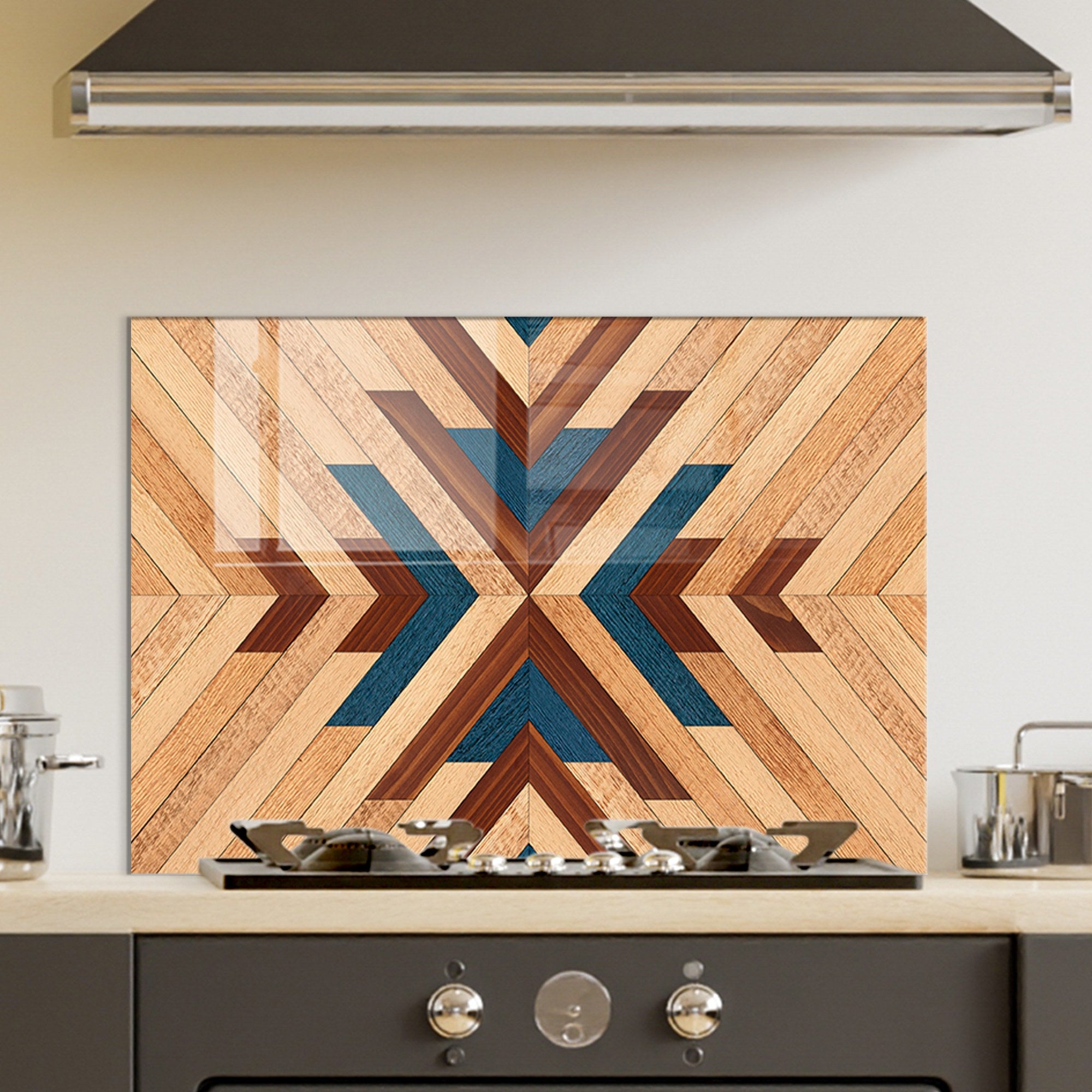 Quadro Decorativo em Vidro Temperado Multicolor 70x100cm - Arte Moderna para Decoração de Interiores