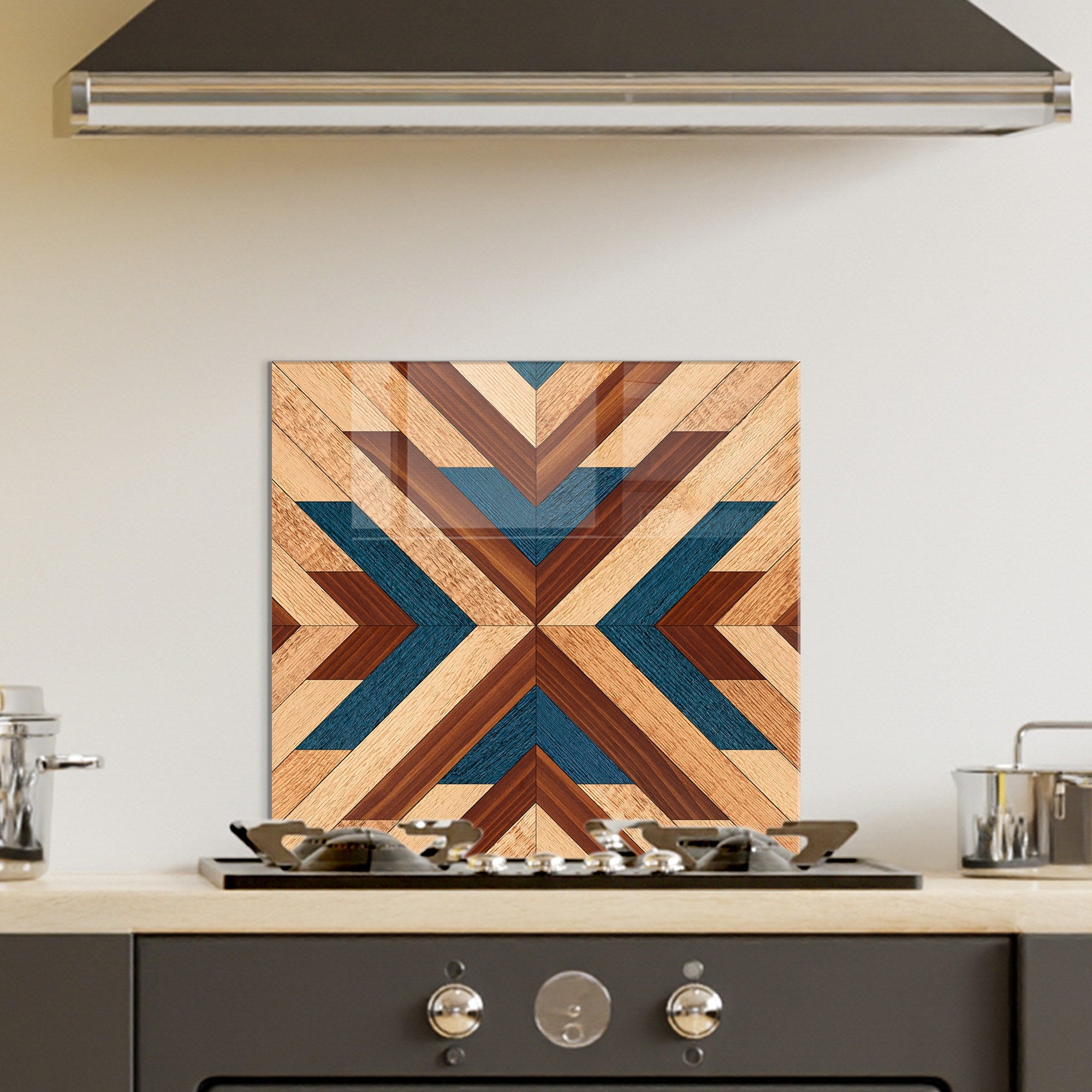 Arte em Vidro Temperado Multicolor 60x60cm - Pintura Decorativa Resistente e Elegante