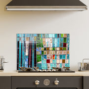 Quadro Decorativo em Vidro Temperado Multicolor 50x70cm - Arte Moderna para Decoração de Interiores