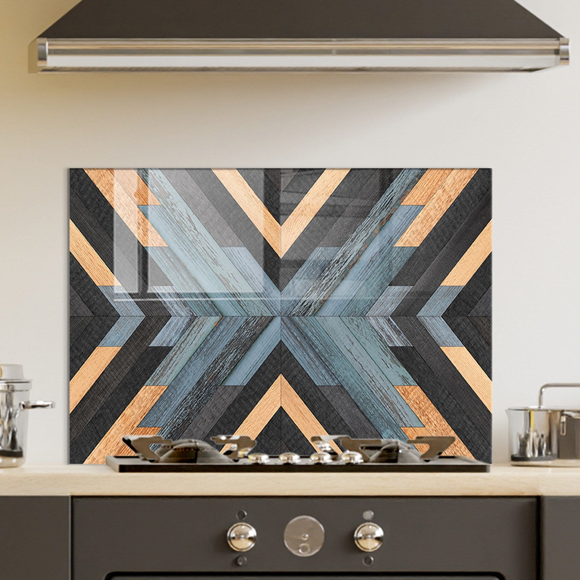 Arte em Vidro Temperado Multicolor 70x100cm - Pintura Decorativa de Luxo para Parede