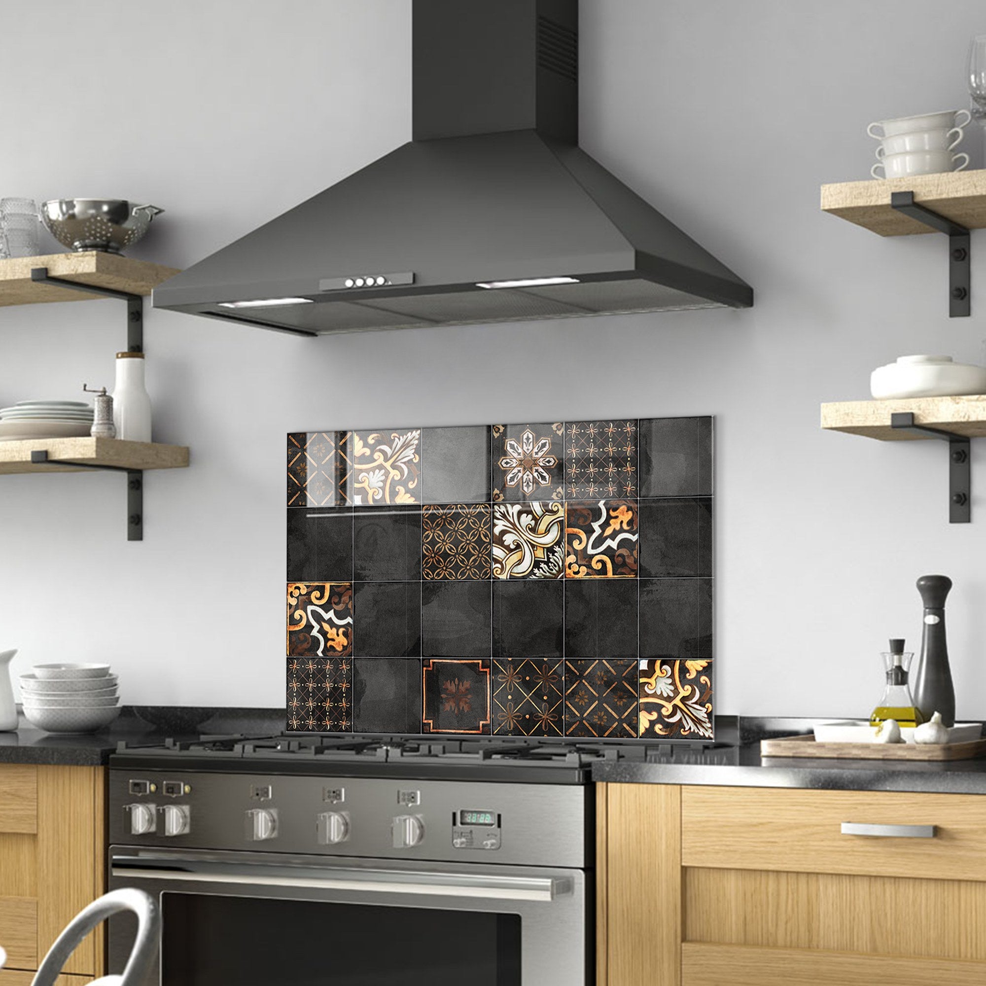 Quadro Decorativo em Vidro Temperado Multicolor 50x70cm - Arte Moderna para Decoração de Interiores