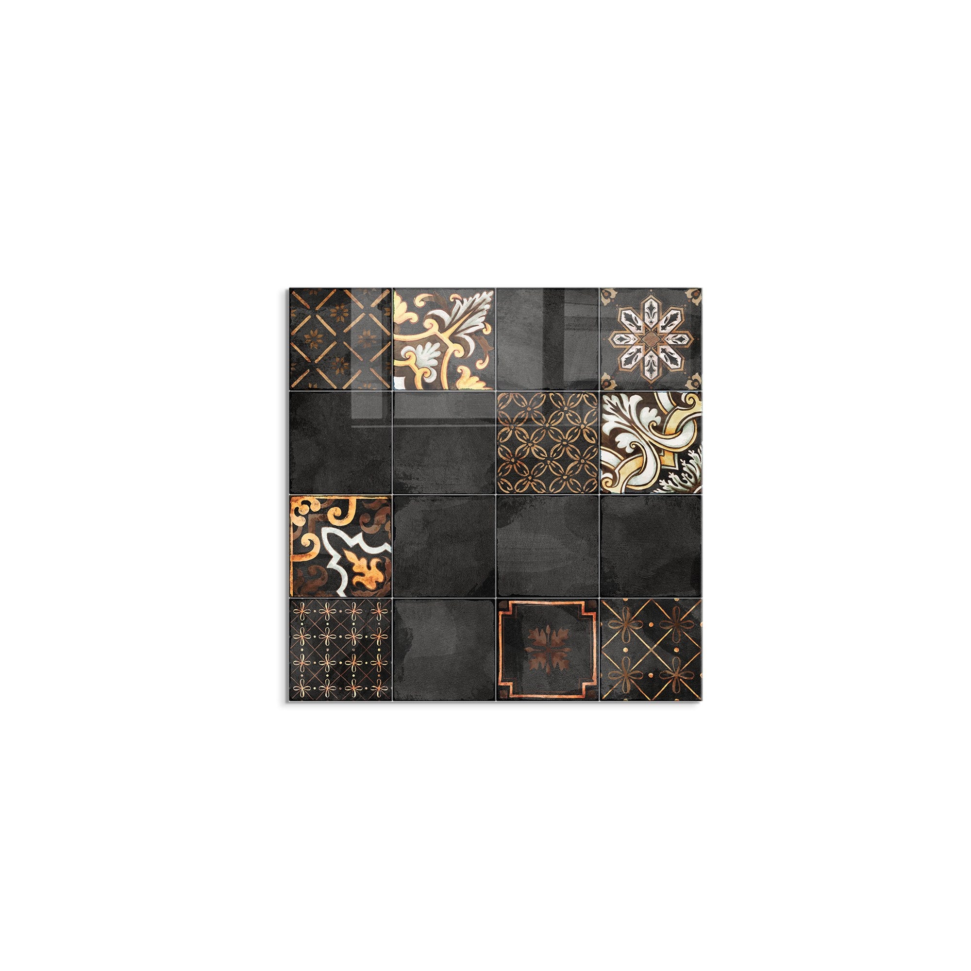 Arte em Vidro Temperado Multicolor 60x60cm - Pintura Decorativa Resistente e Elegante