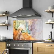 Quadro Decorativo em Vidro Temperado Multicolor 70x100cm - Arte Moderna para Decoração de Interiores