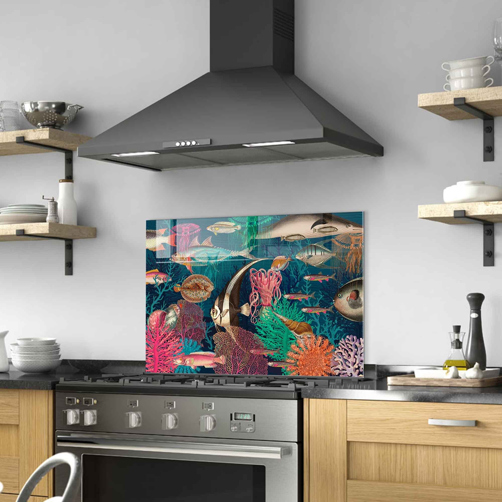 Quadro Decorativo em Vidro Temperado Multicolor 50x70cm - Arte Moderna para Decoração de Interiores