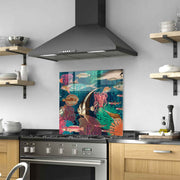 Arte em Vidro Temperado Multicolor 60x60cm - Pintura Decorativa Resistente e Elegante