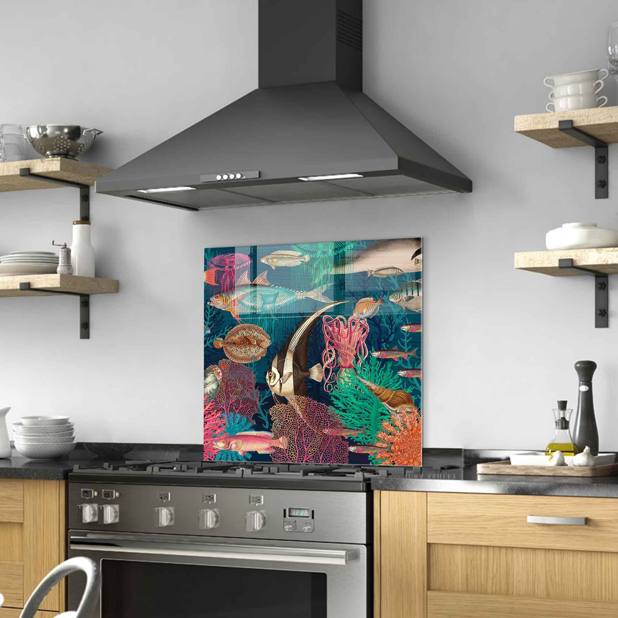 Arte em Vidro Temperado Multicolor 60x60cm - Pintura Decorativa Resistente e Elegante