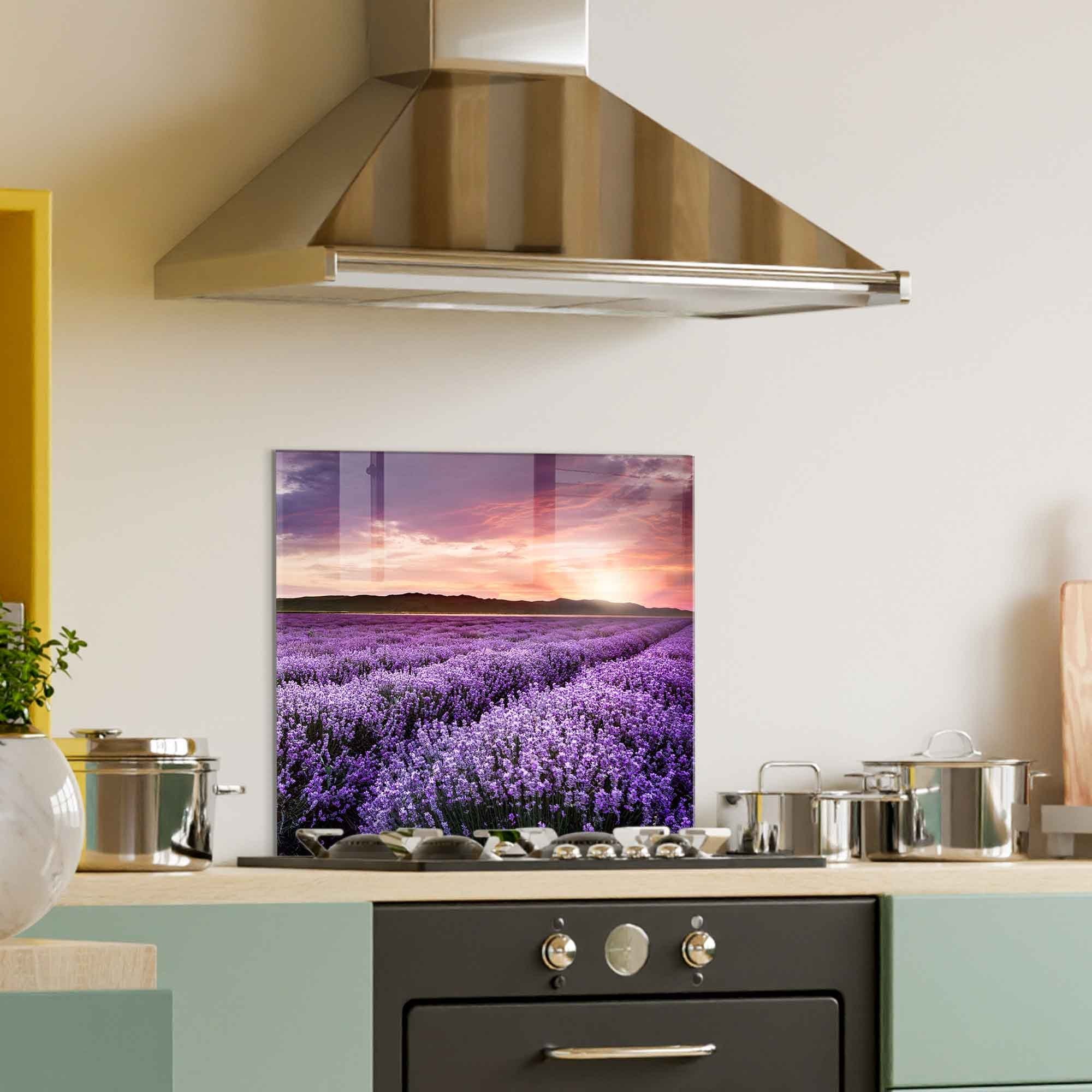 Arte Decorativa em Vidro Temperado Multicolor 60x60cm - Pintura Moderna de Alta Qualidade