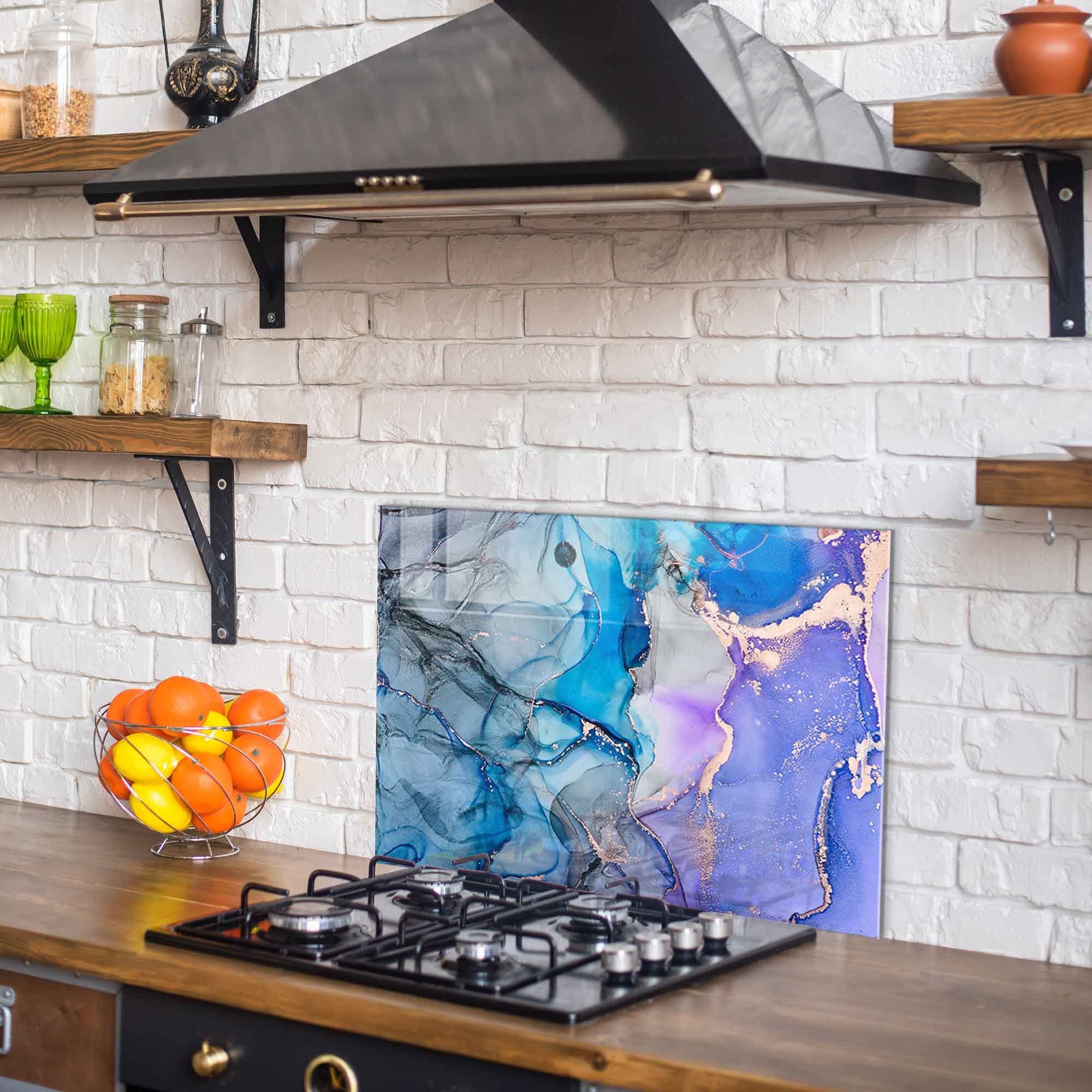 Quadro Decorativo em Vidro Temperado Multicolor 50x70cm - Arte Moderna para Decoração de Interiores