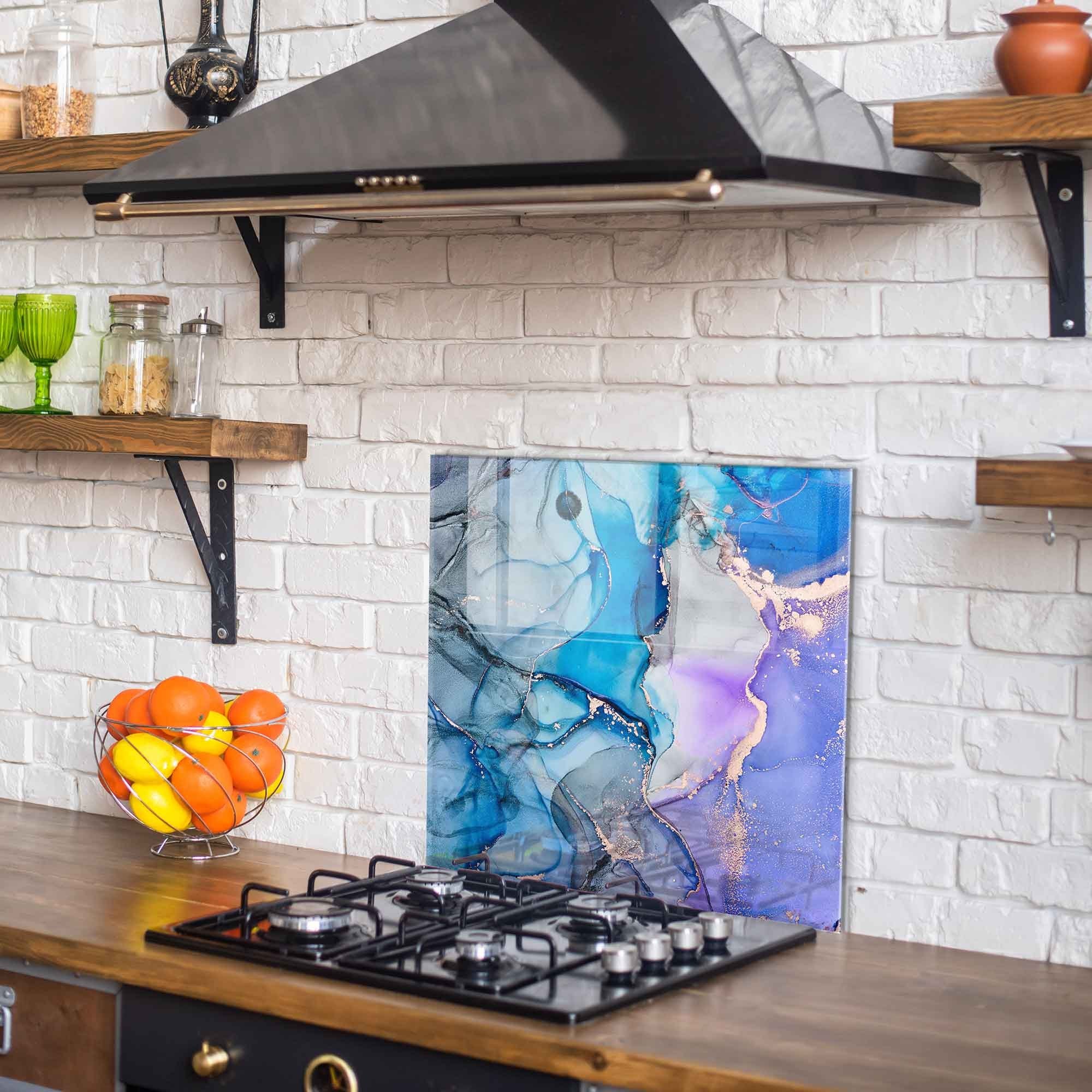 Arte em Vidro Temperado Multicolor 60x60cm - Pintura Decorativa Resistente e Elegante