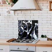 Arte Decorativa em Vidro Temperado Multicolor 60x60cm - Pintura Moderna de Alta Qualidade