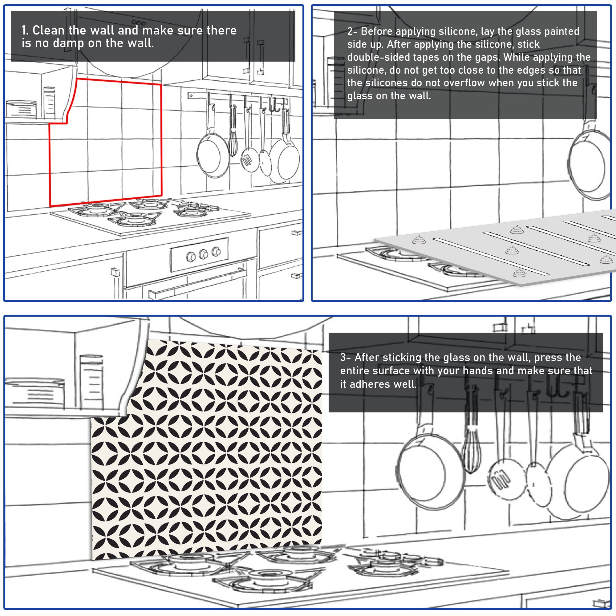 Arte Decorativa em Vidro Temperado Multicolor 60x60cm - Pintura Moderna de Alta Qualidade