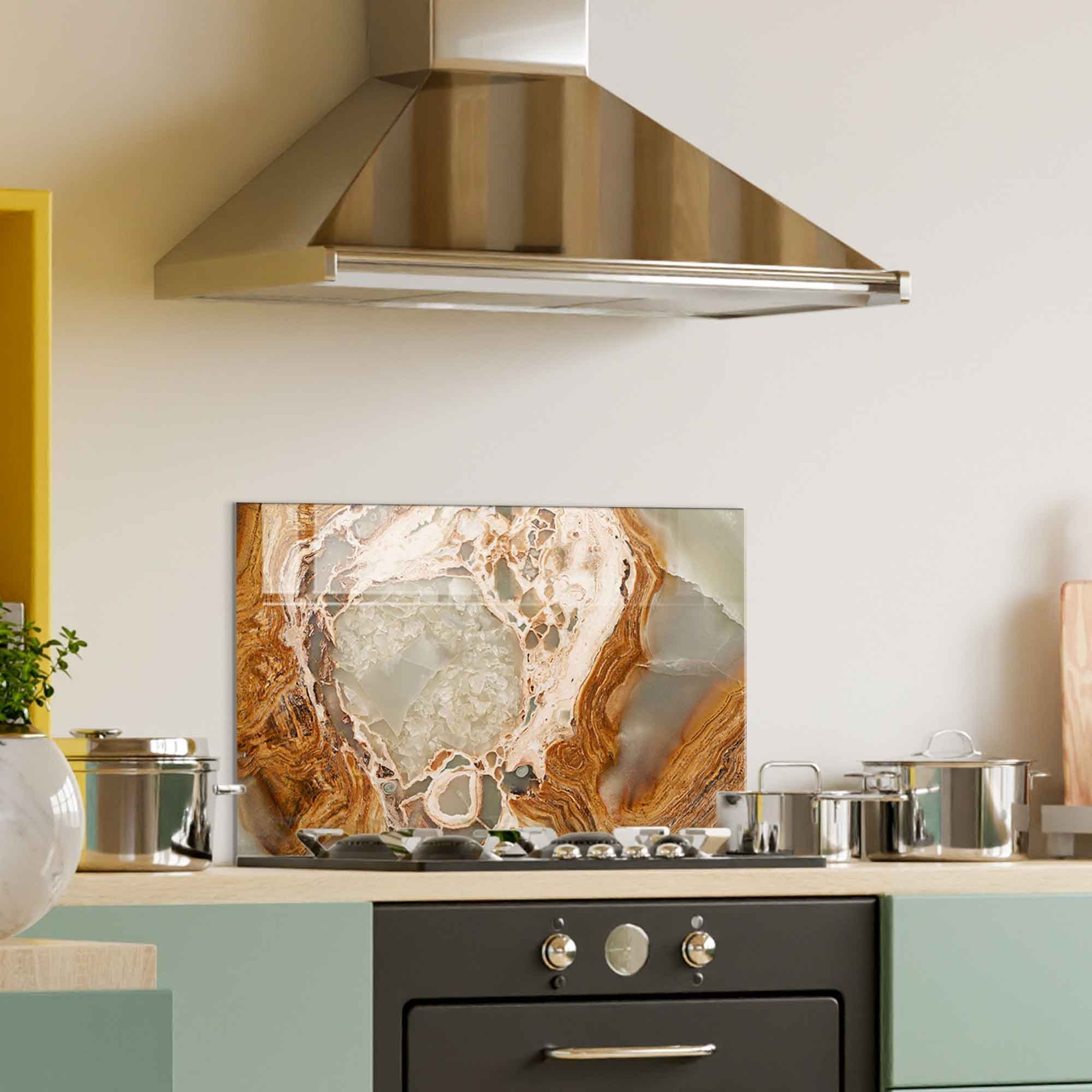 Quadro Decorativo em Vidro Temperado Multicolor 50x70cm - Arte Moderna para Decoração de Interiores