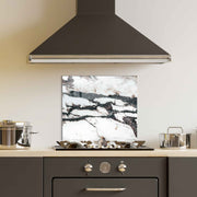 Arte Decorativa em Vidro Temperado Multicolor 60x60cm - Pintura Moderna para Parede