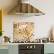 Arte Decorativa em Vidro Temperado Multicolor 60x60cm - Pintura Moderna Resistente para Decoração de Interiores