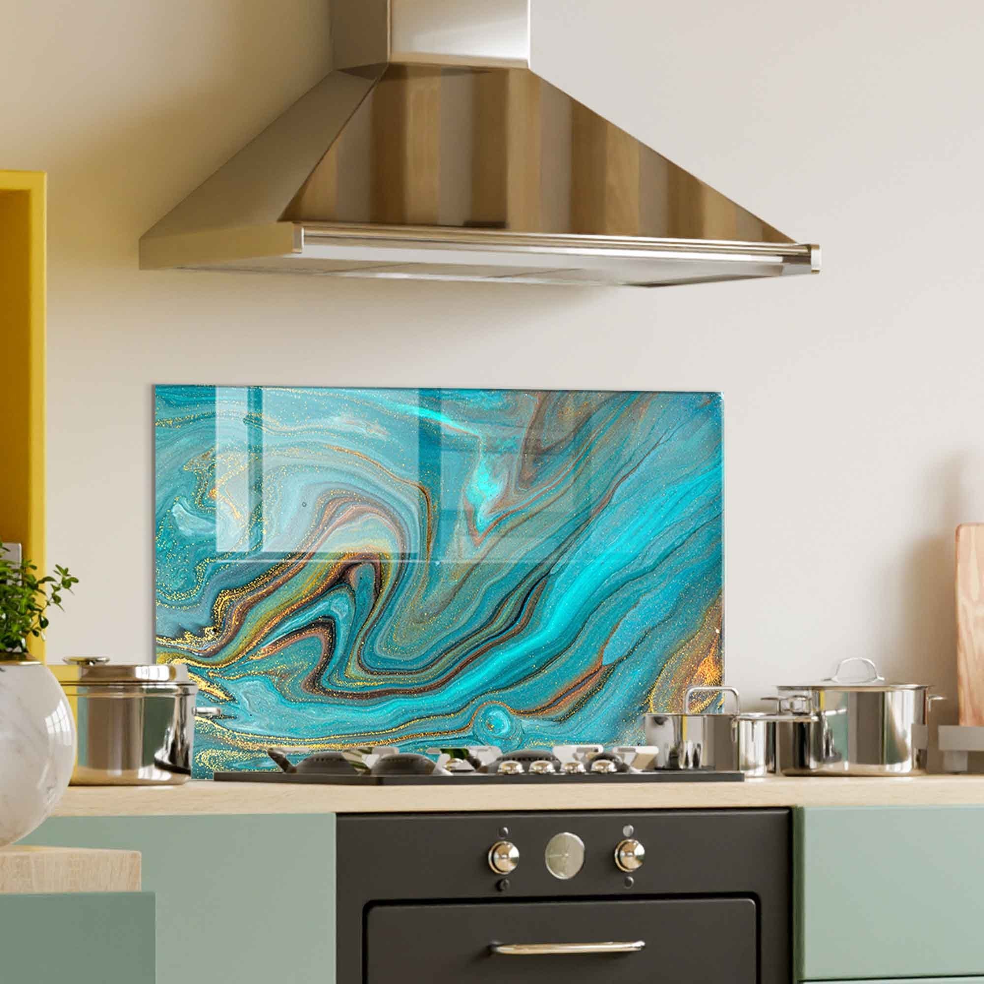 Quadro Decorativo em Vidro Temperado Multicolor 70x100cm - Arte Moderna para Decoração de Interiores