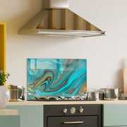 Quadro Decorativo em Vidro Temperado Multicolor 50x70cm - Arte Moderna para Decoração de Interiores