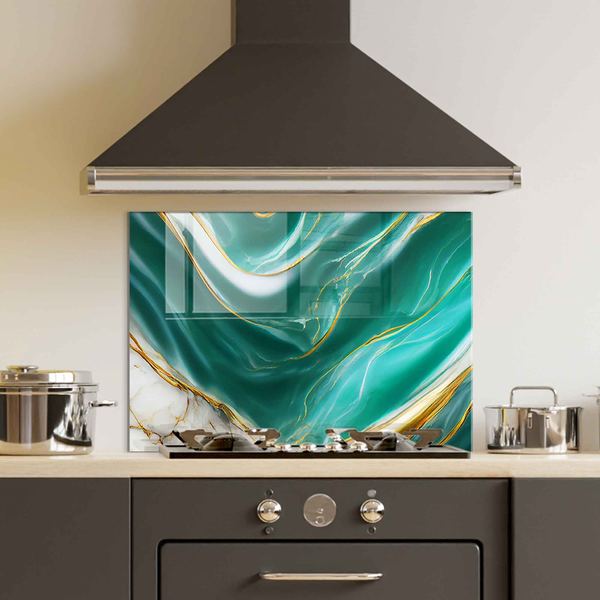 Arte Decorativa em Vidro Temperado Multicolor 70x100cm - Pintura Moderna de Alta Qualidade