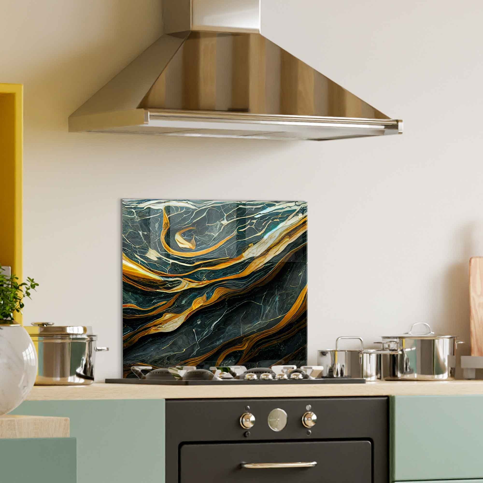 Quadro Decorativo em Vidro Temperado Multicolor 60x60cm - Arte Moderna para Decoração de Interiores