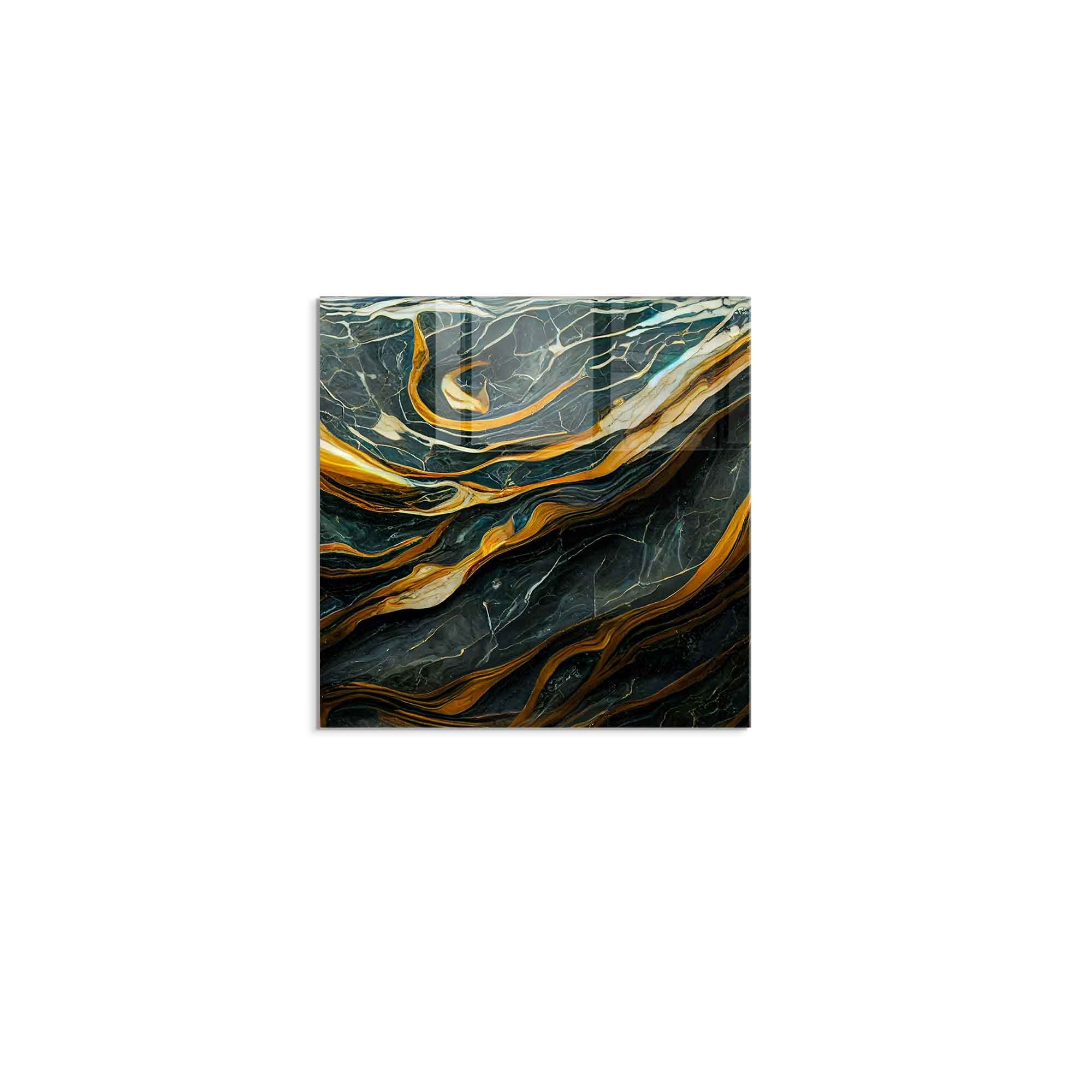 Quadro Decorativo em Vidro Temperado Multicolor 60x60cm - Arte Moderna para Decoração de Interiores