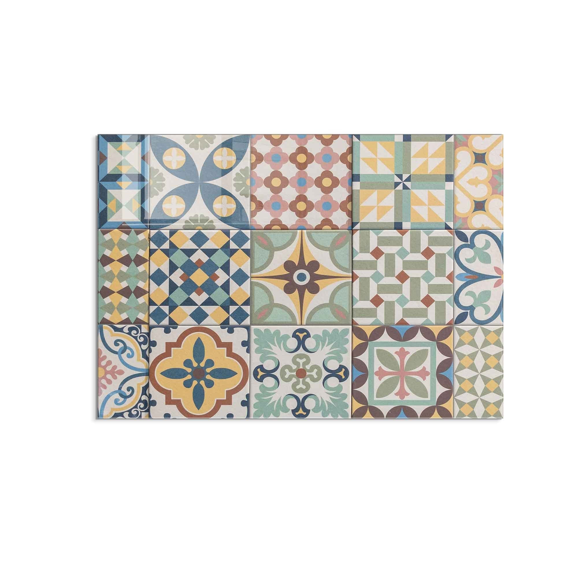 Arte em Vidro Temperado Multicolor 50x70cm - Pintura Decorativa Resistente e Elegante