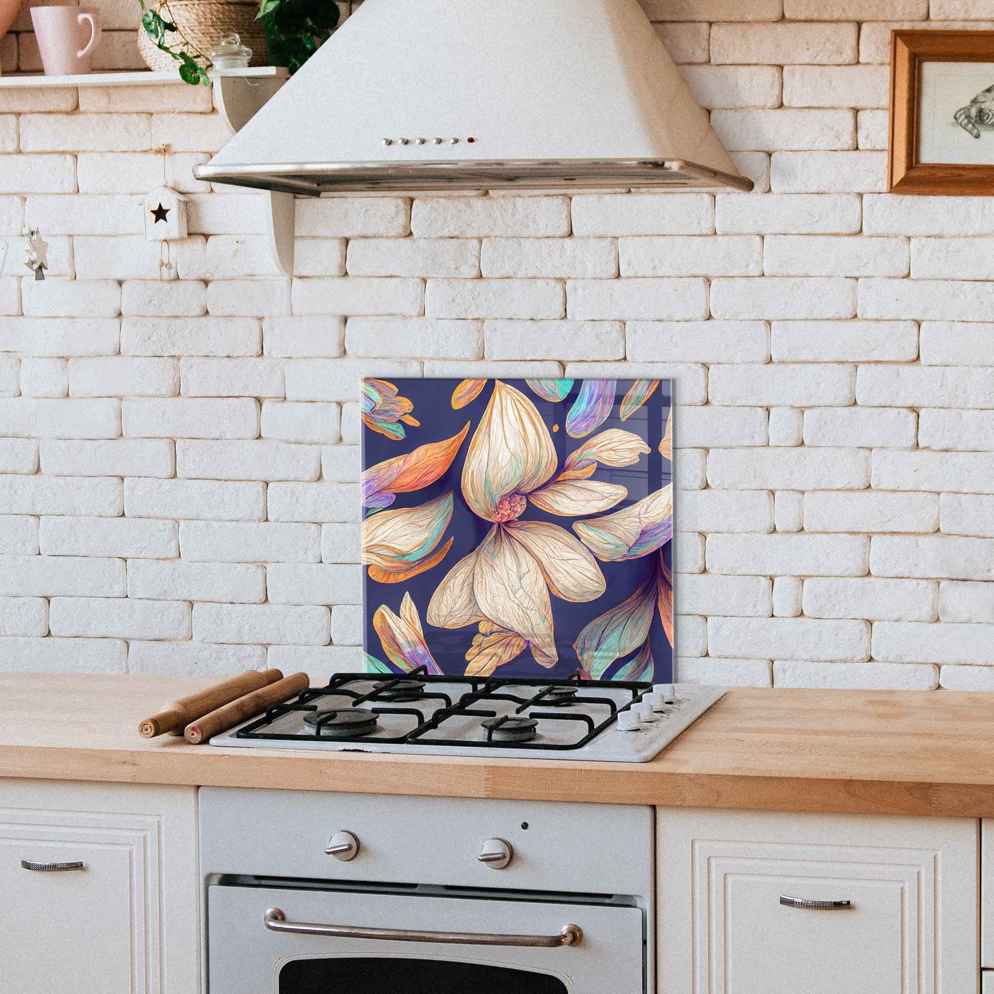 Arte em Vidro Temperado Multicolor 60x60cm - Pintura Decorativa Resistente e Elegante