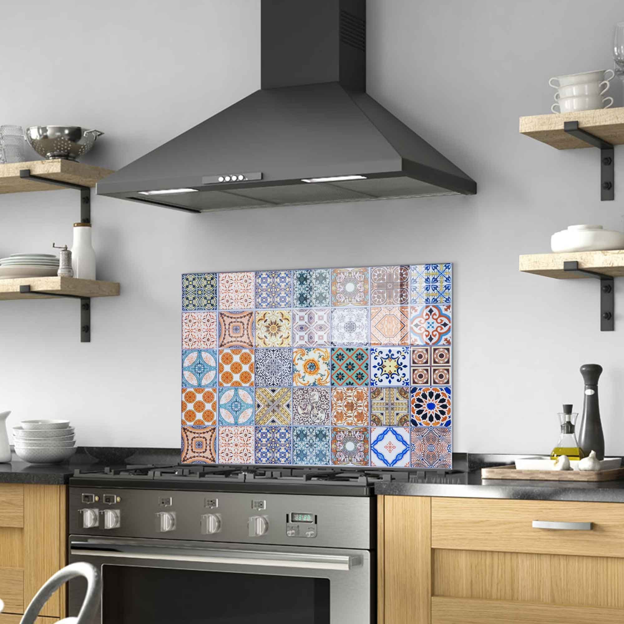 Quadro Decorativo em Vidro Temperado Multicolor 50x70cm - Arte Moderna para Decoração de Interiores