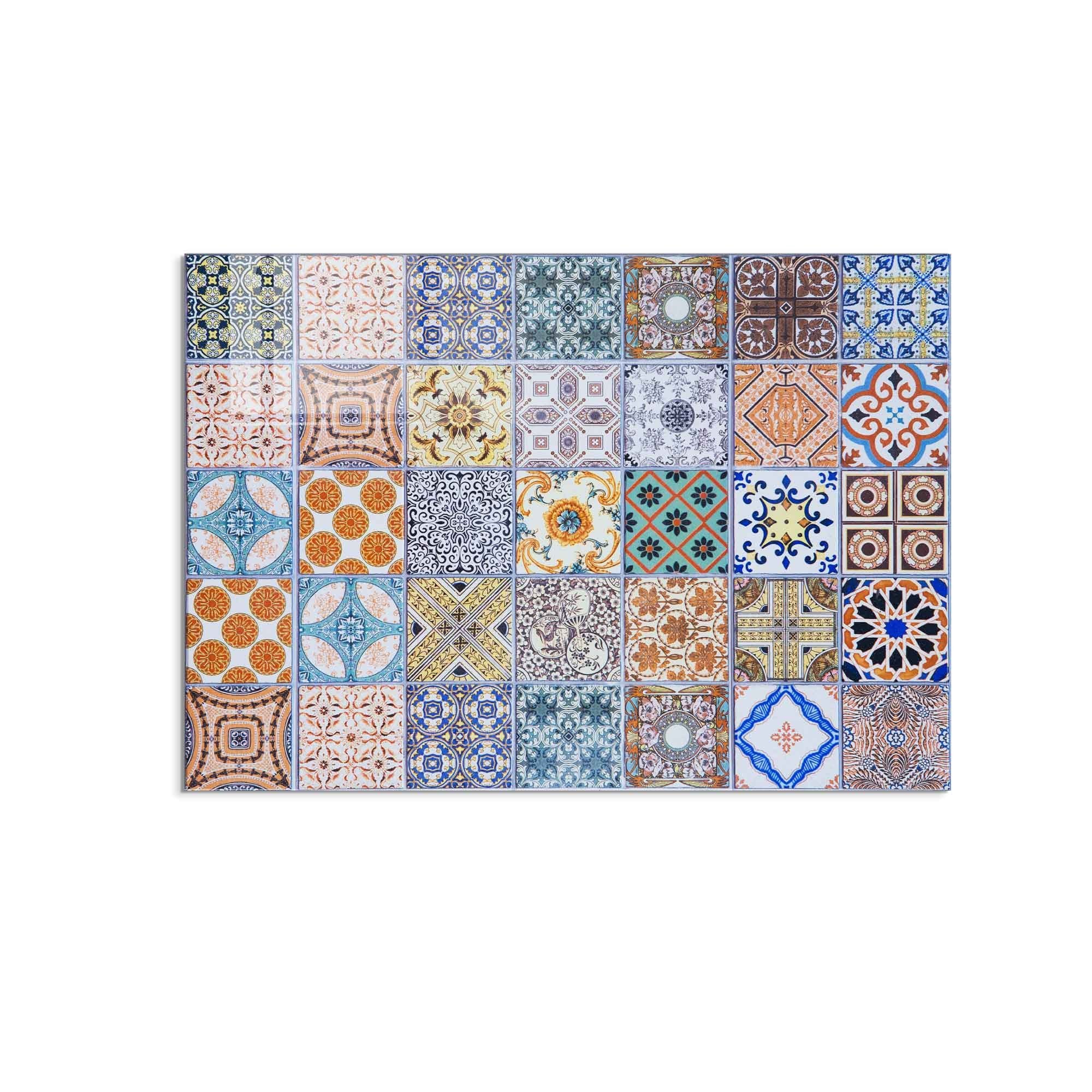 Quadro Decorativo em Vidro Temperado Multicolor 50x70cm - Arte Moderna para Decoração de Interiores