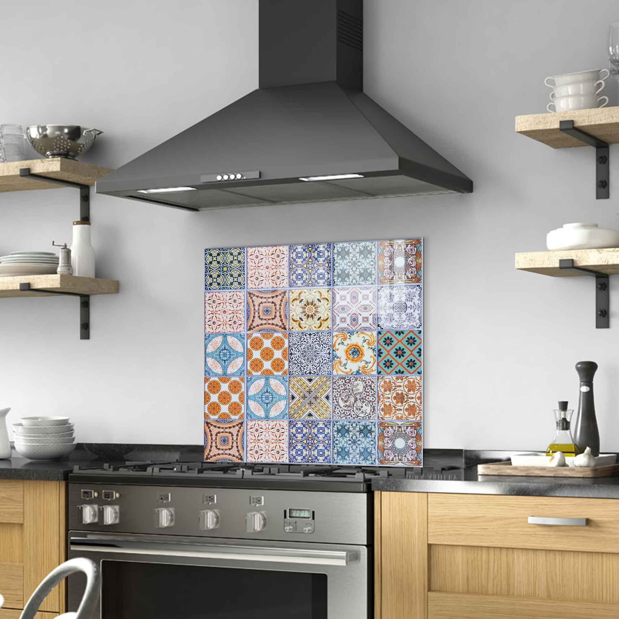 Arte em Vidro Temperado Multicolor 60x60cm - Pintura Decorativa Resistente e Elegante