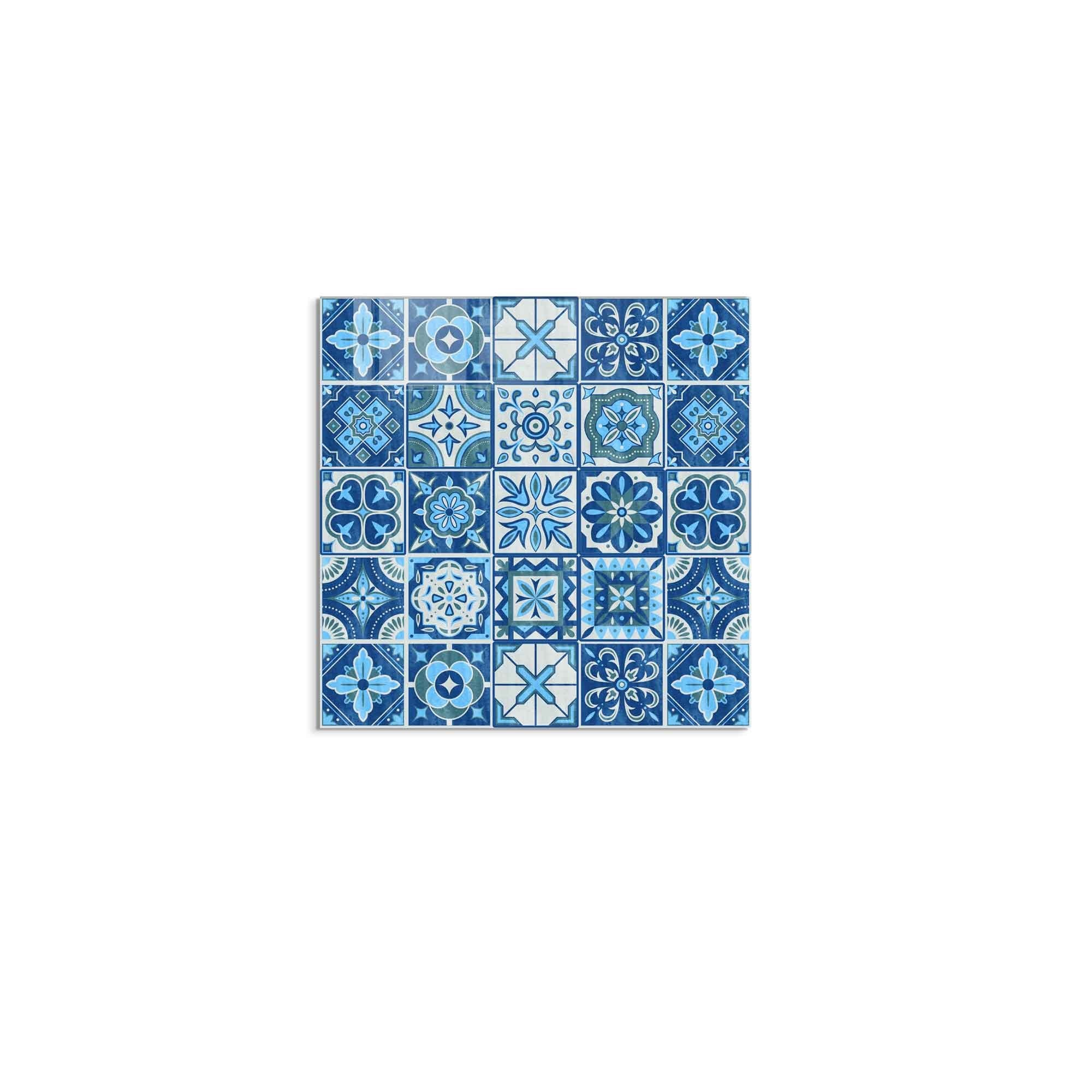 Arte Decorativa em Vidro Temperado Multicolor 60x60cm - Pintura Moderna Resistente para Decoração de Interiores