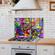 Arte Decorativa em Vidro Temperado Multicolor 70x100cm - Pintura Moderna de Alta Qualidade