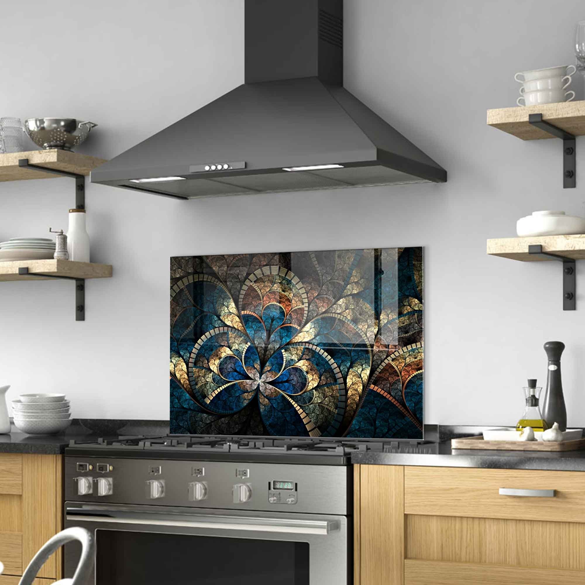 Quadro Decorativo em Vidro Temperado 1874 - 50x70cm - Multicolor - Arte Moderna para Parede