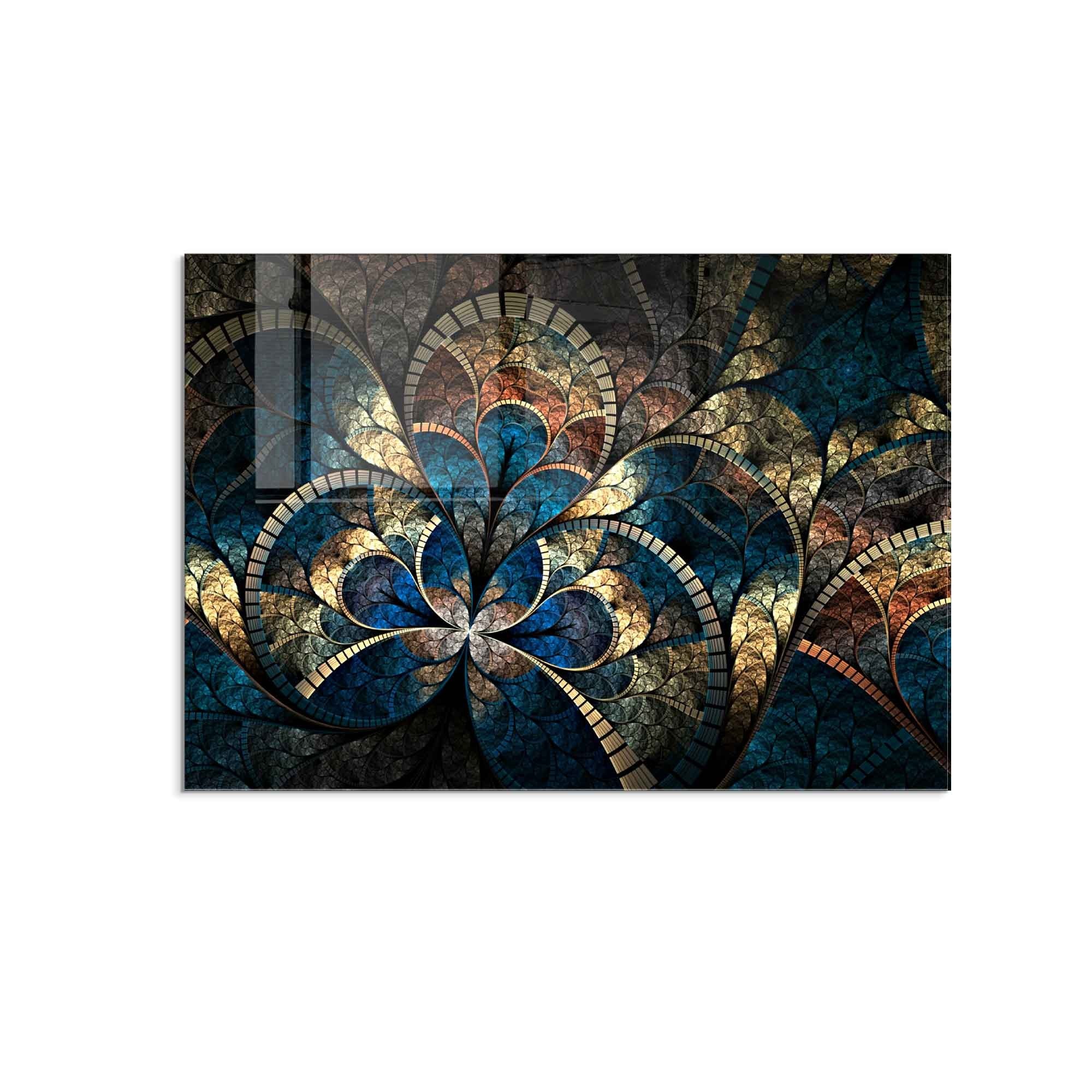 Quadro Decorativo em Vidro Temperado 1874 - 50x70cm - Multicolor - Arte Moderna para Parede