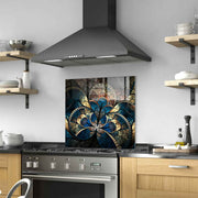 Arte Decorativa em Vidro Temperado Multicolor 60x60cm - Pintura Moderna para Parede