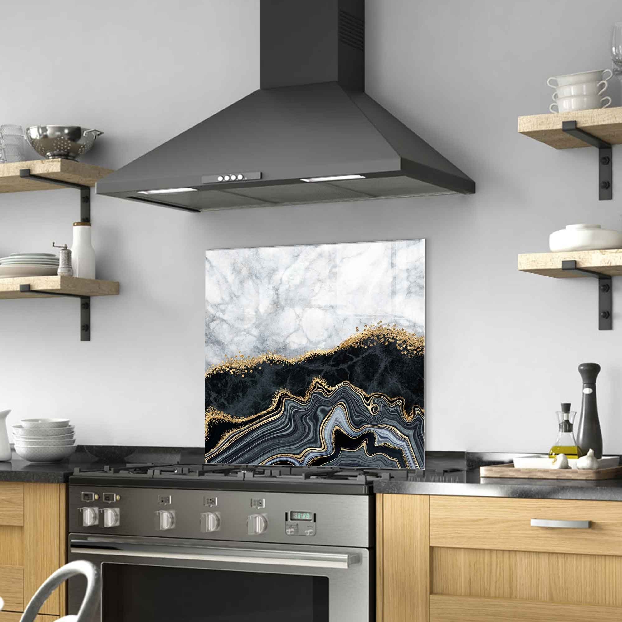 Arte Decorativa em Vidro Temperado Multicolor 60x60cm - Pintura Moderna Resistente para Decoração de Interiores