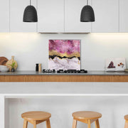 Arte Decorativa em Vidro Temperado Multicolor 60x60cm - Pintura Moderna de Qualidade Premium