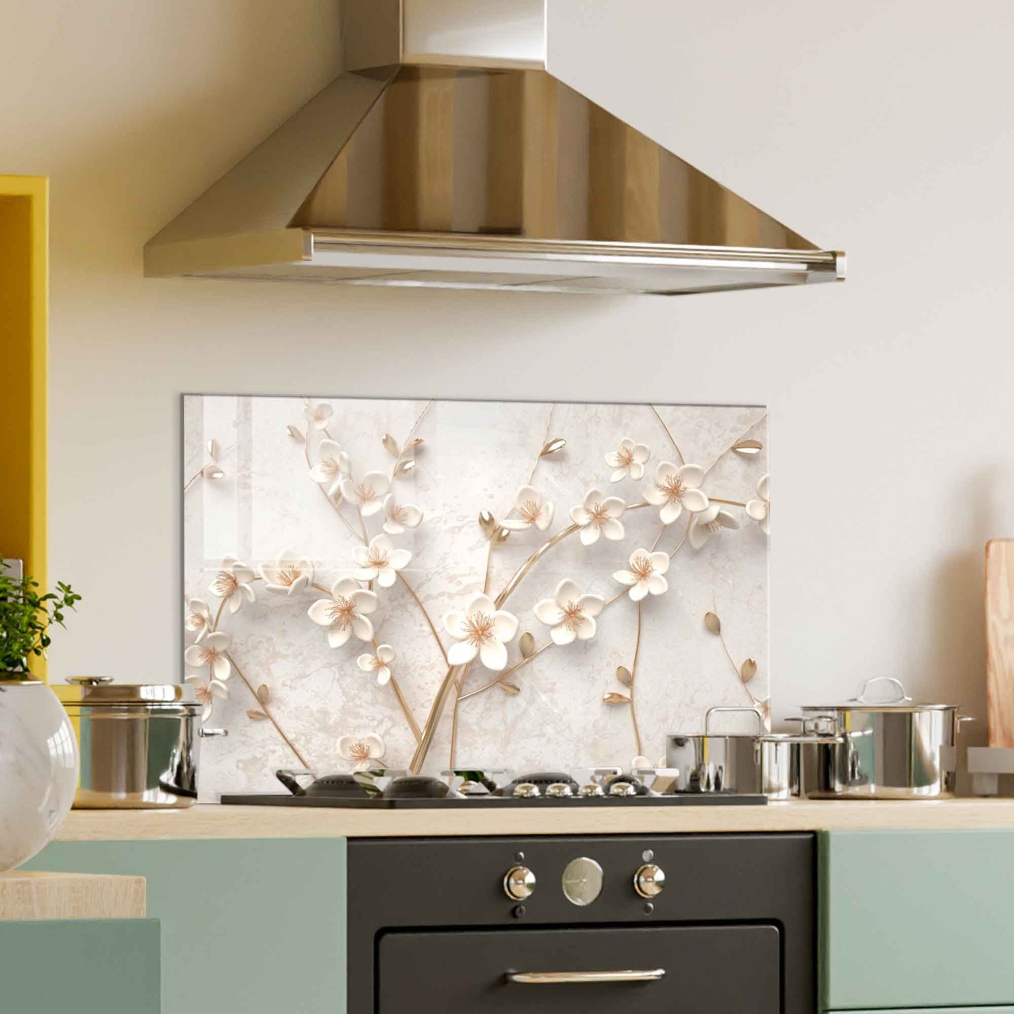 Arte Decorativa em Vidro Temperado 1955 - Pintura Multicolor 70x100cm para Decoração de Interiores