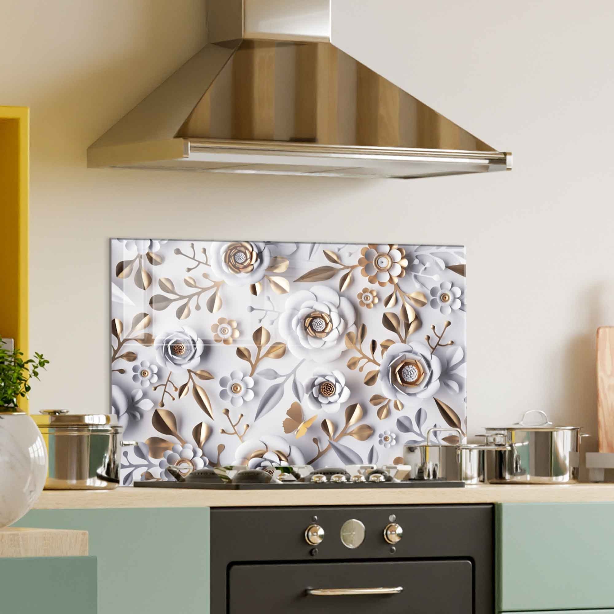 Arte Decorativa em Vidro Temperado Multicolor 70x100cm - Pintura Moderna para Parede