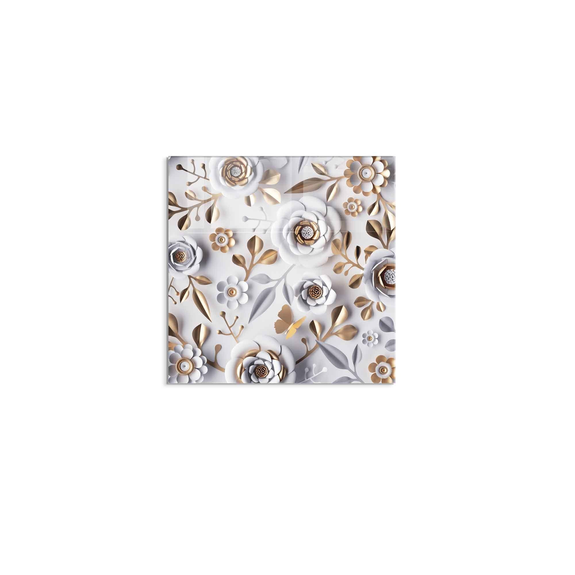 Arte em Vidro Temperado Multicolor 60x60cm - Pintura Decorativa Resistente para Parede