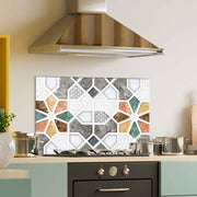 Arte Decorativa em Vidro Temperado Multicolor 70x100cm - Pintura Moderna de Alta Qualidade